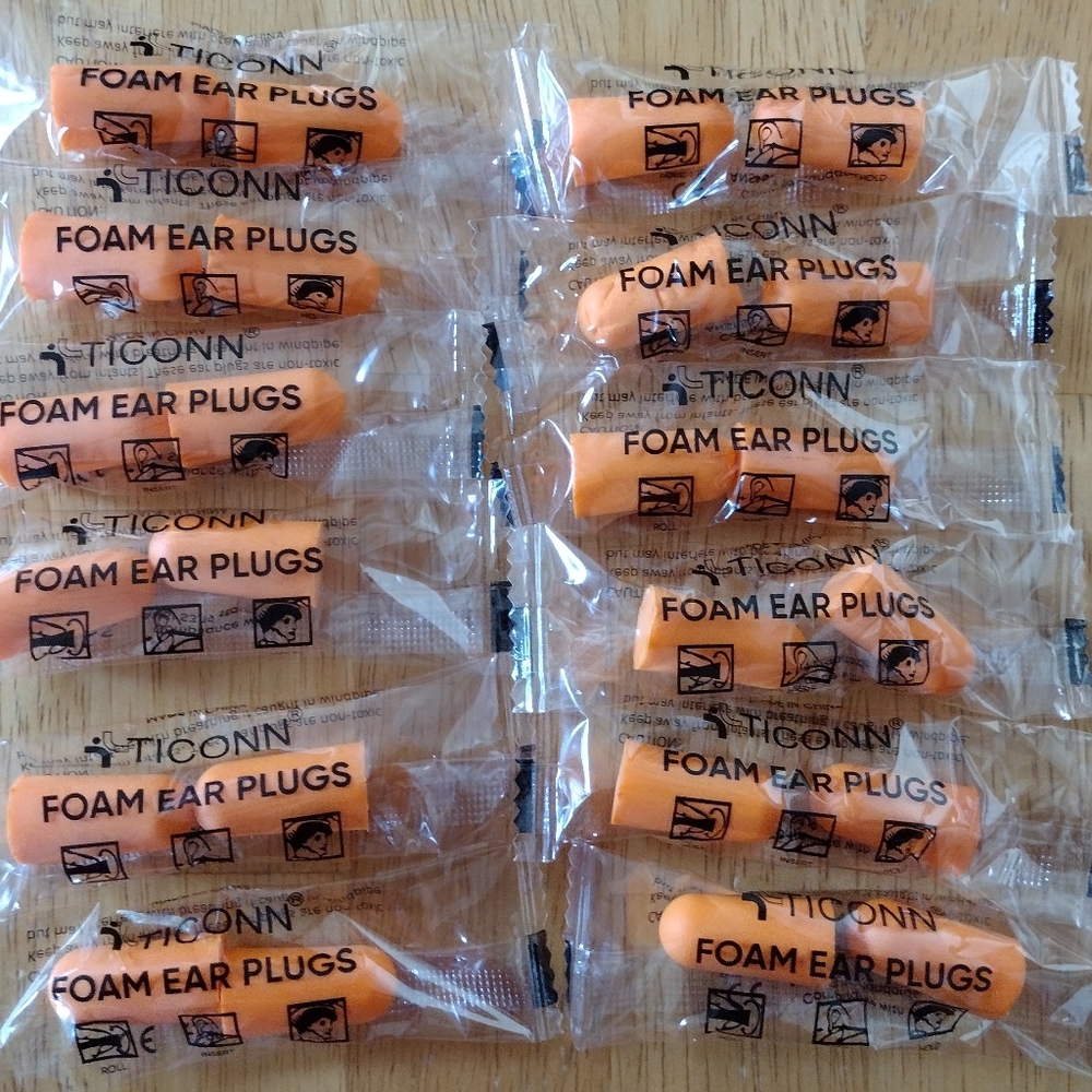 12 pairs of Foam Earplugs